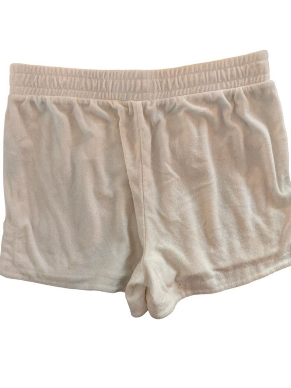 Women's White Terry Shorts